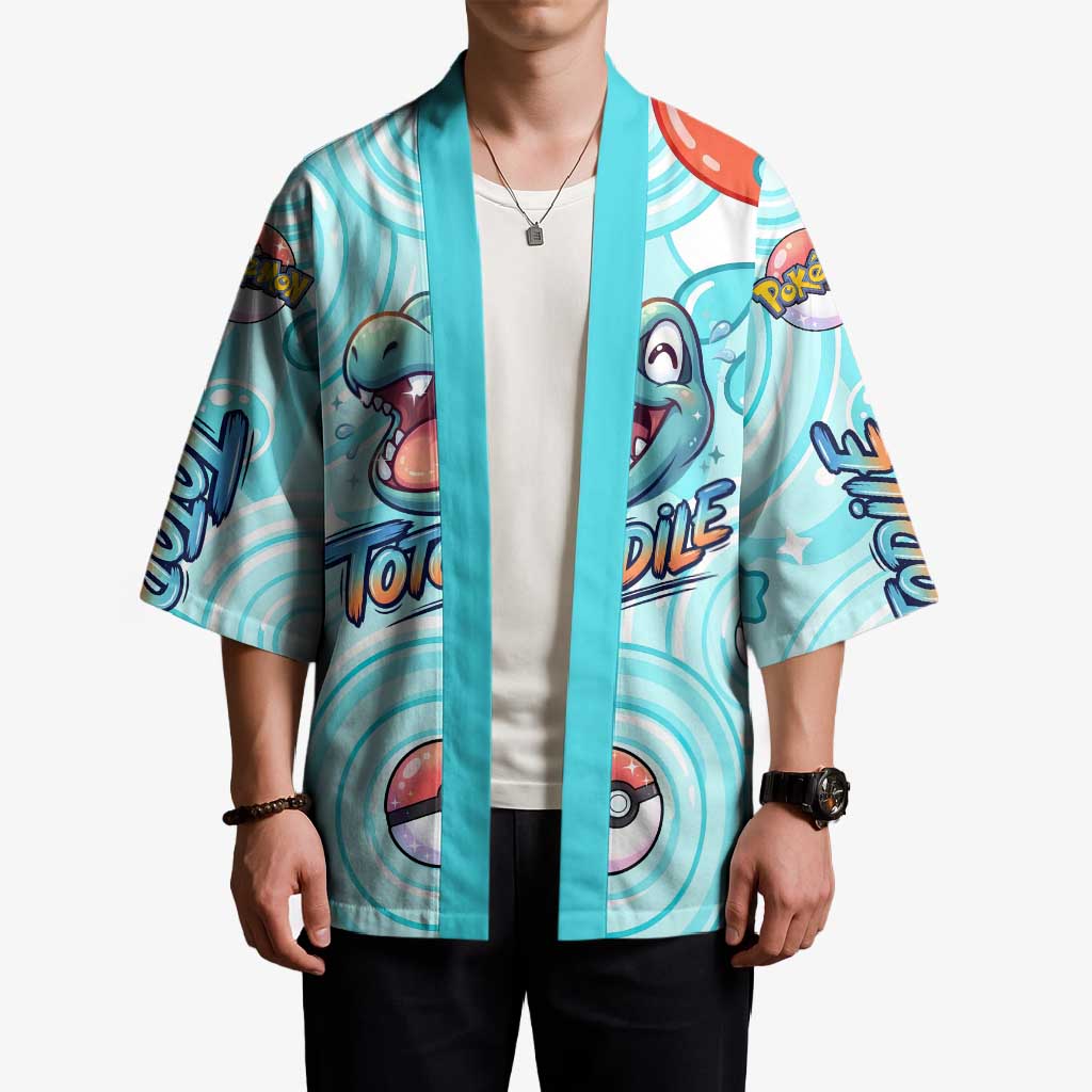 Totodile Kimono Vibrant Kawaii Splash Pop Art