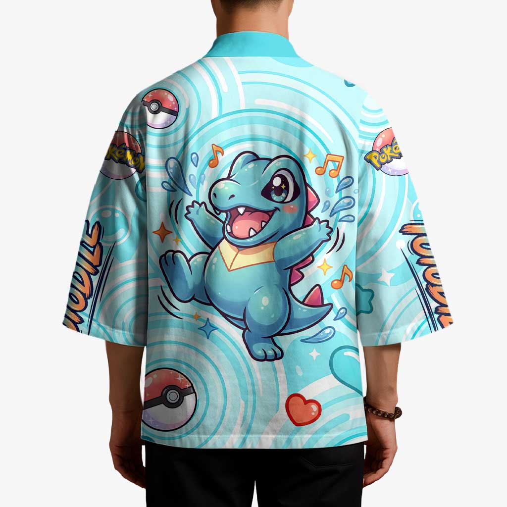 Totodile Kimono Vibrant Kawaii Splash Pop Art