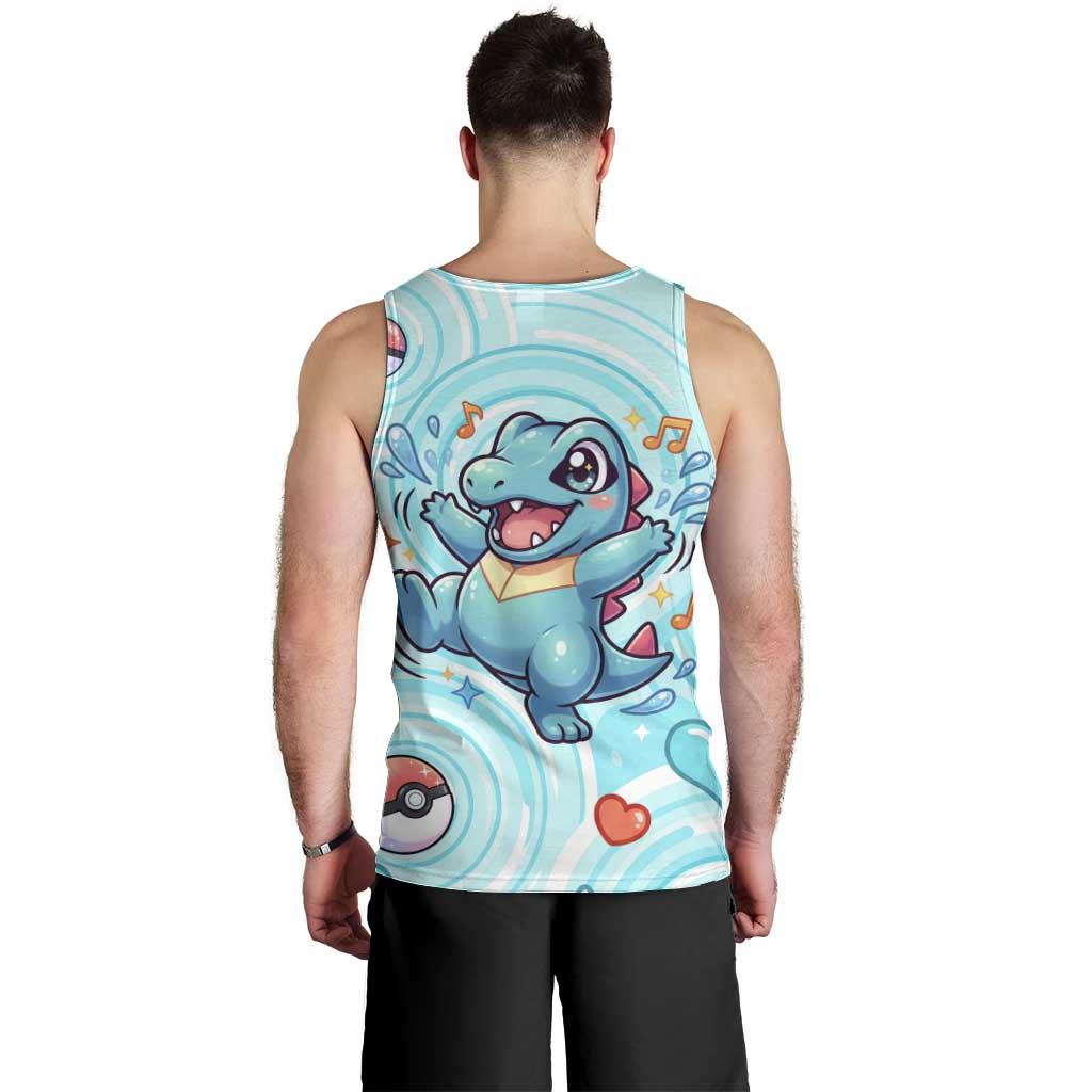 Totodile Men Tank Top Vibrant Kawaii Splash Pop Art