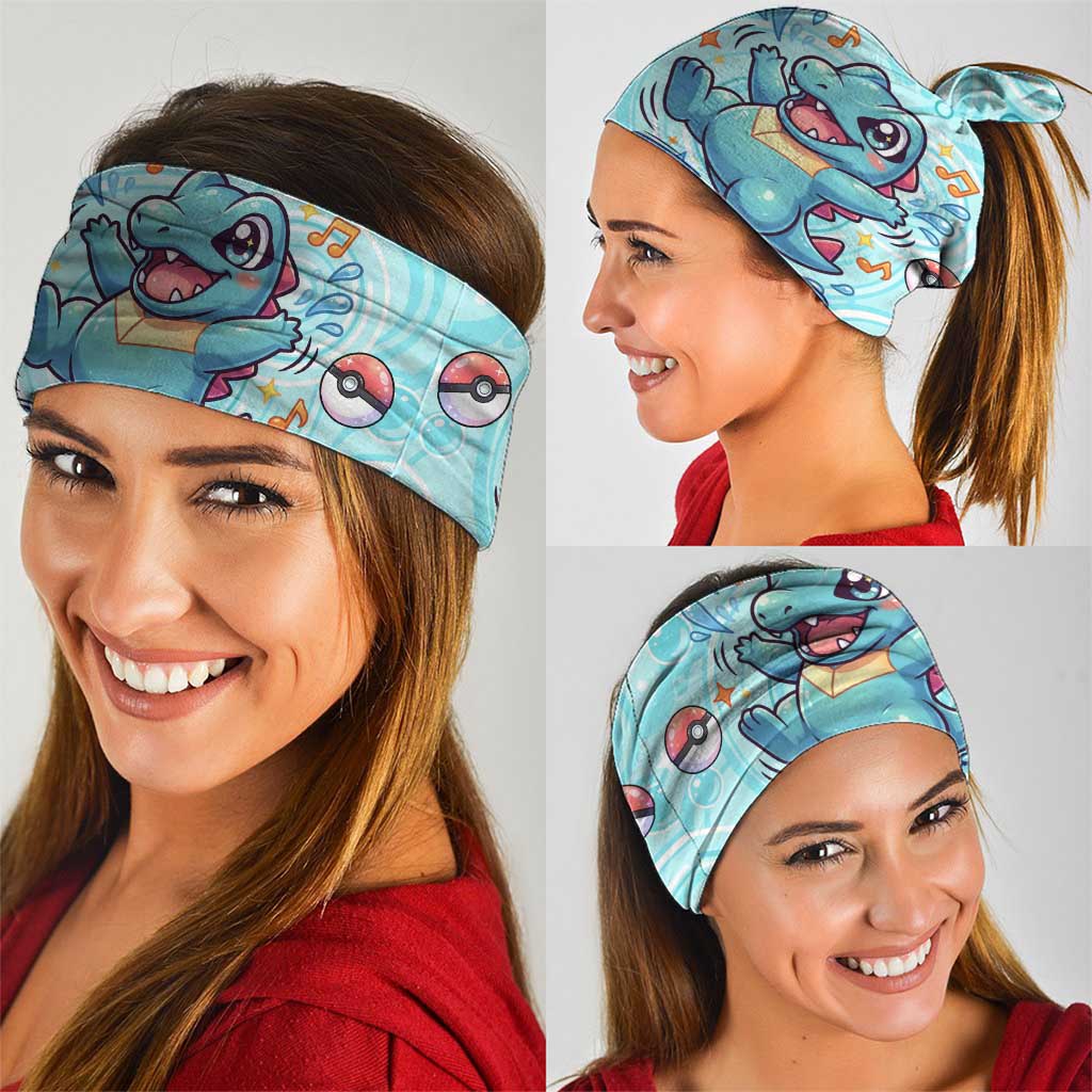 Totodile Neck Gaiter Vibrant Kawaii Splash Pop Art