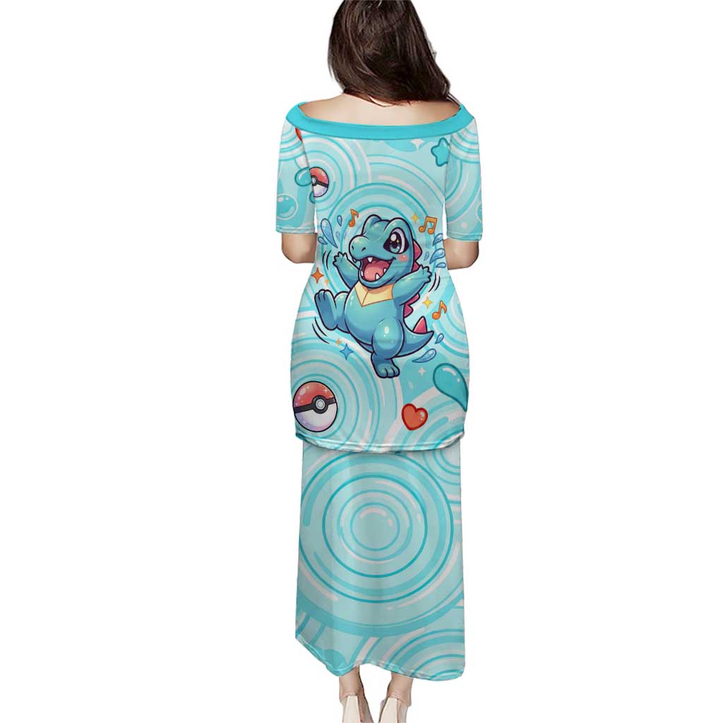 Totodile Puletasi Vibrant Kawaii Splash Pop Art