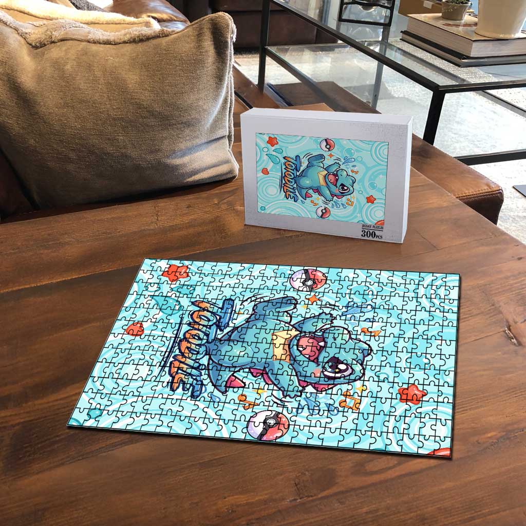 Totodile Puzzle Vibrant Kawaii Splash Pop Art