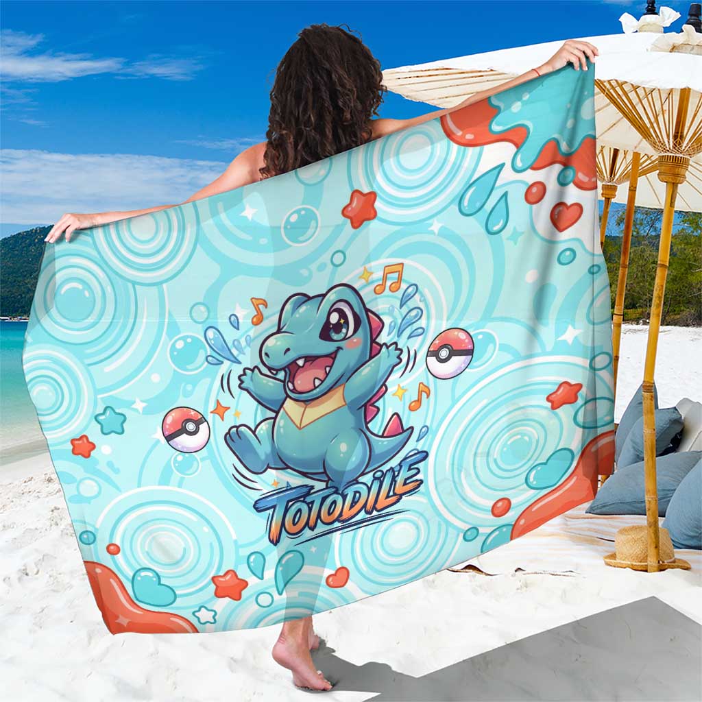 Totodile Sarong Vibrant Kawaii Splash Pop Art