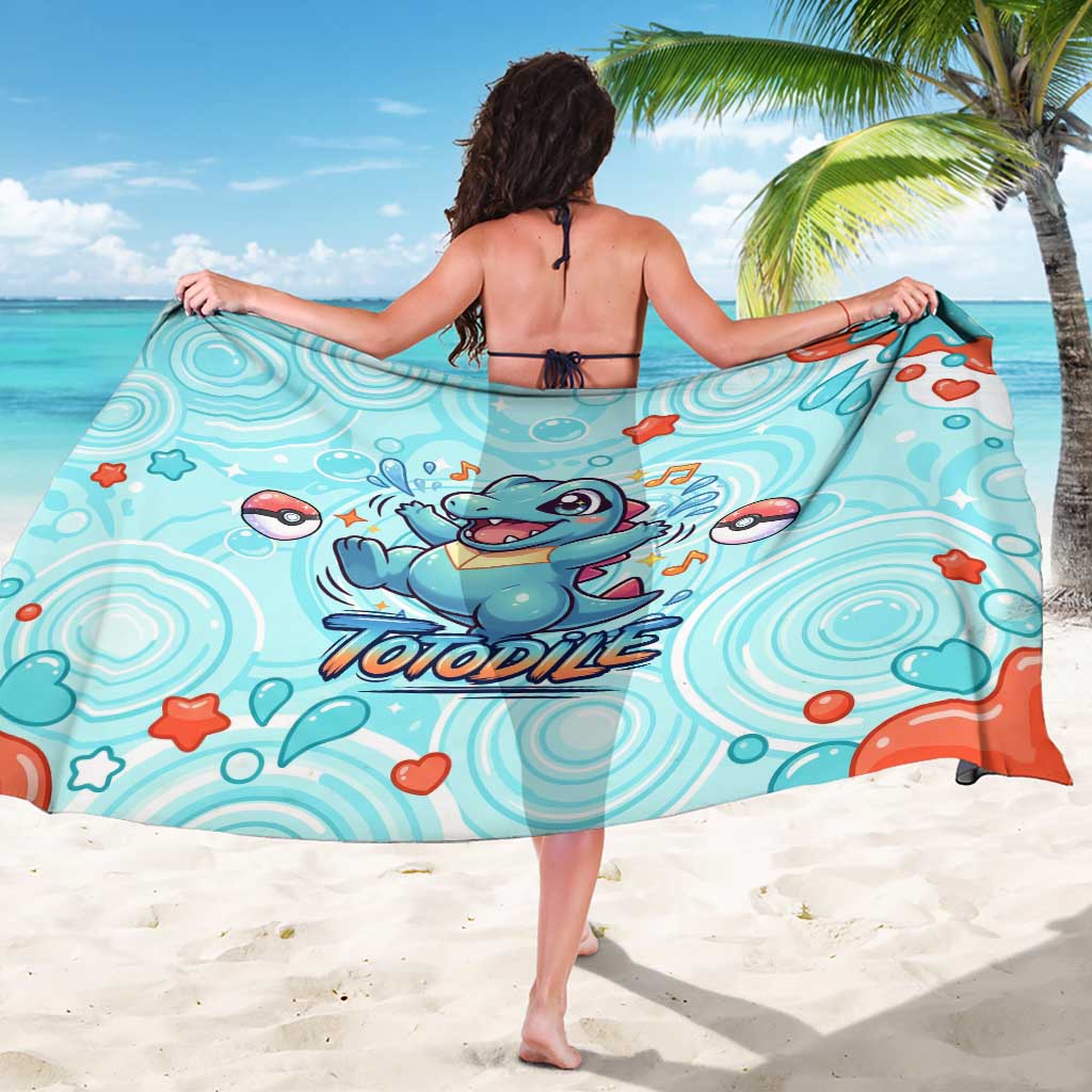 Totodile Sarong Vibrant Kawaii Splash Pop Art