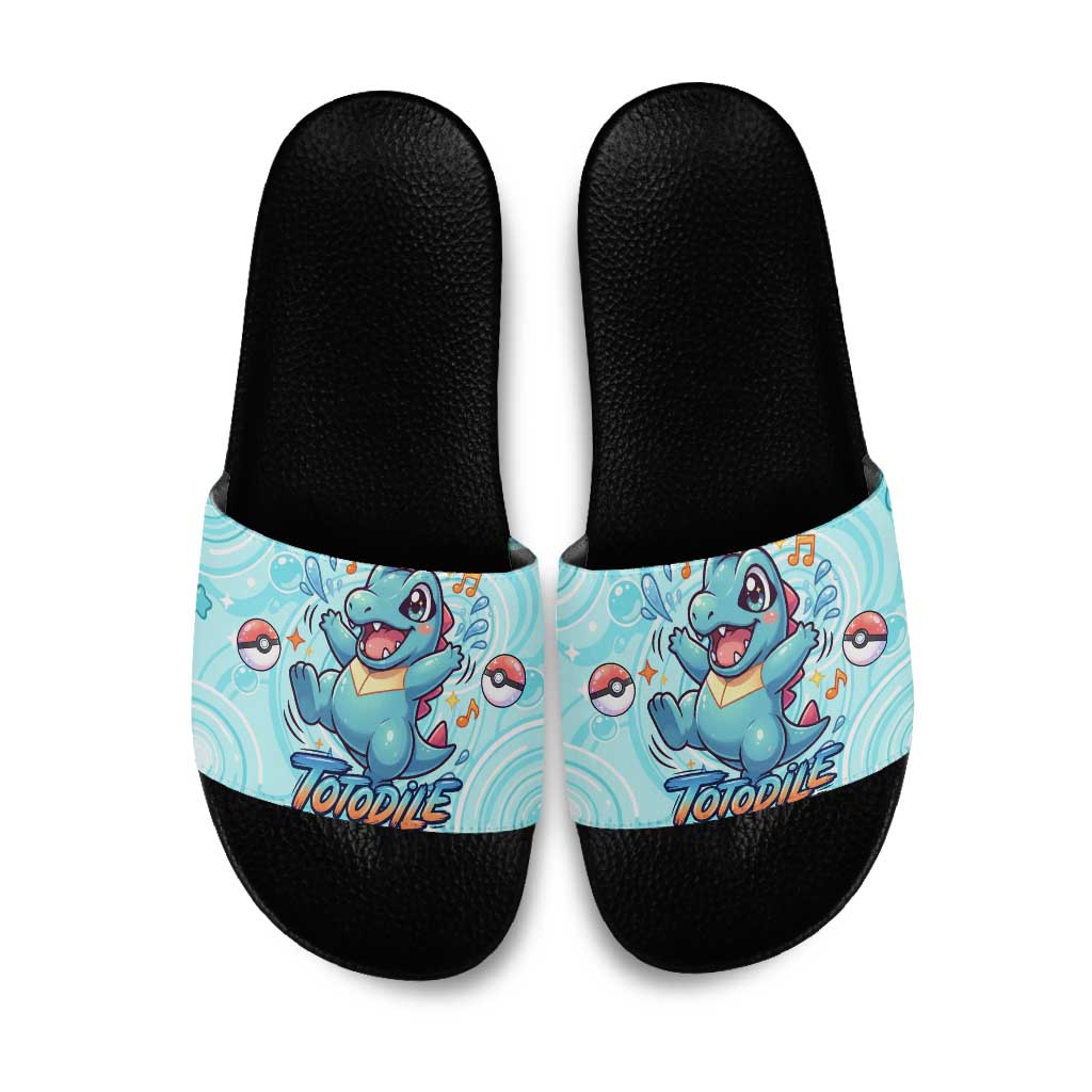 Totodile Slide Sandals Vibrant Kawaii Splash Pop Art