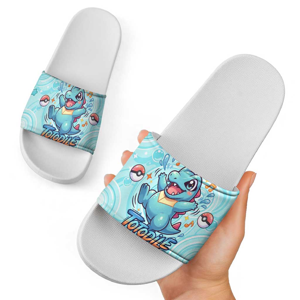 Totodile Slide Sandals Vibrant Kawaii Splash Pop Art