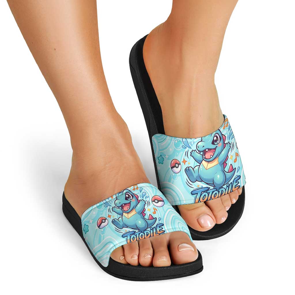 Totodile Slide Sandals Vibrant Kawaii Splash Pop Art