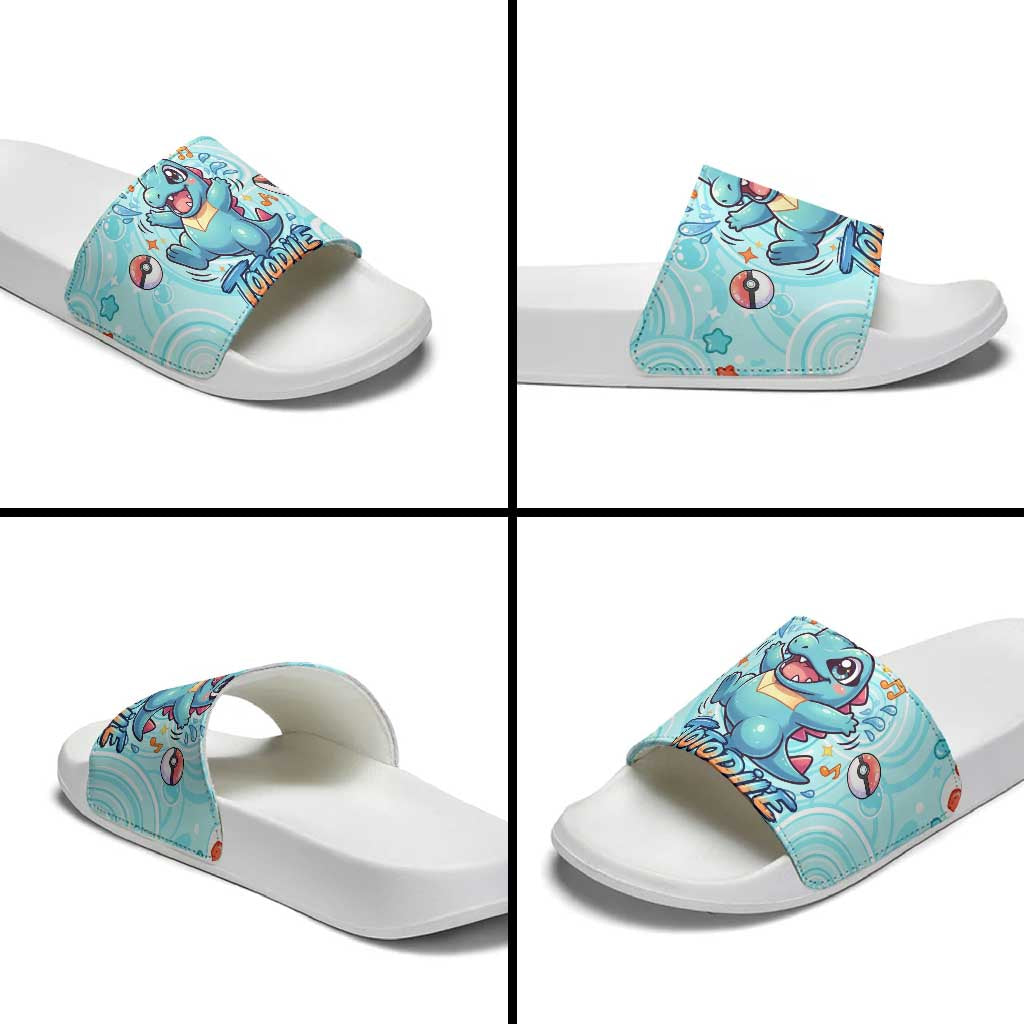 Totodile Slide Sandals Vibrant Kawaii Splash Pop Art