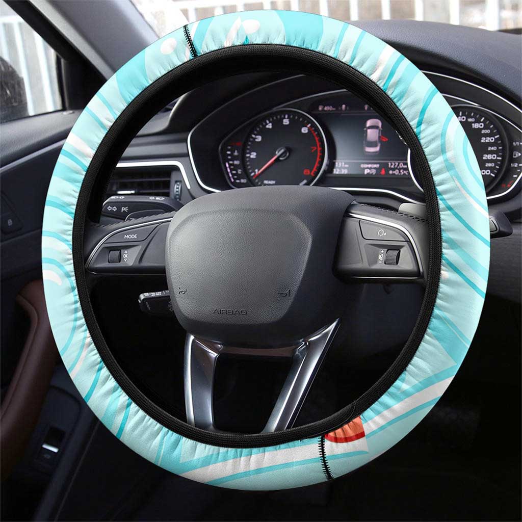 Totodile Steering Wheel Cover Vibrant Kawaii Splash Pop Art