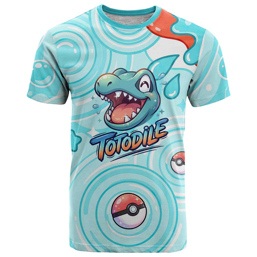 Totodile T Shirt Vibrant Kawaii Splash Pop Art