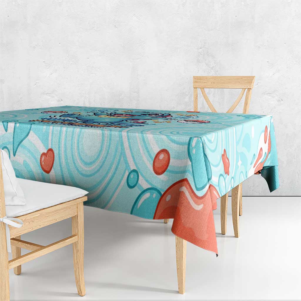 Totodile Tablecloth Vibrant Kawaii Splash Pop Art