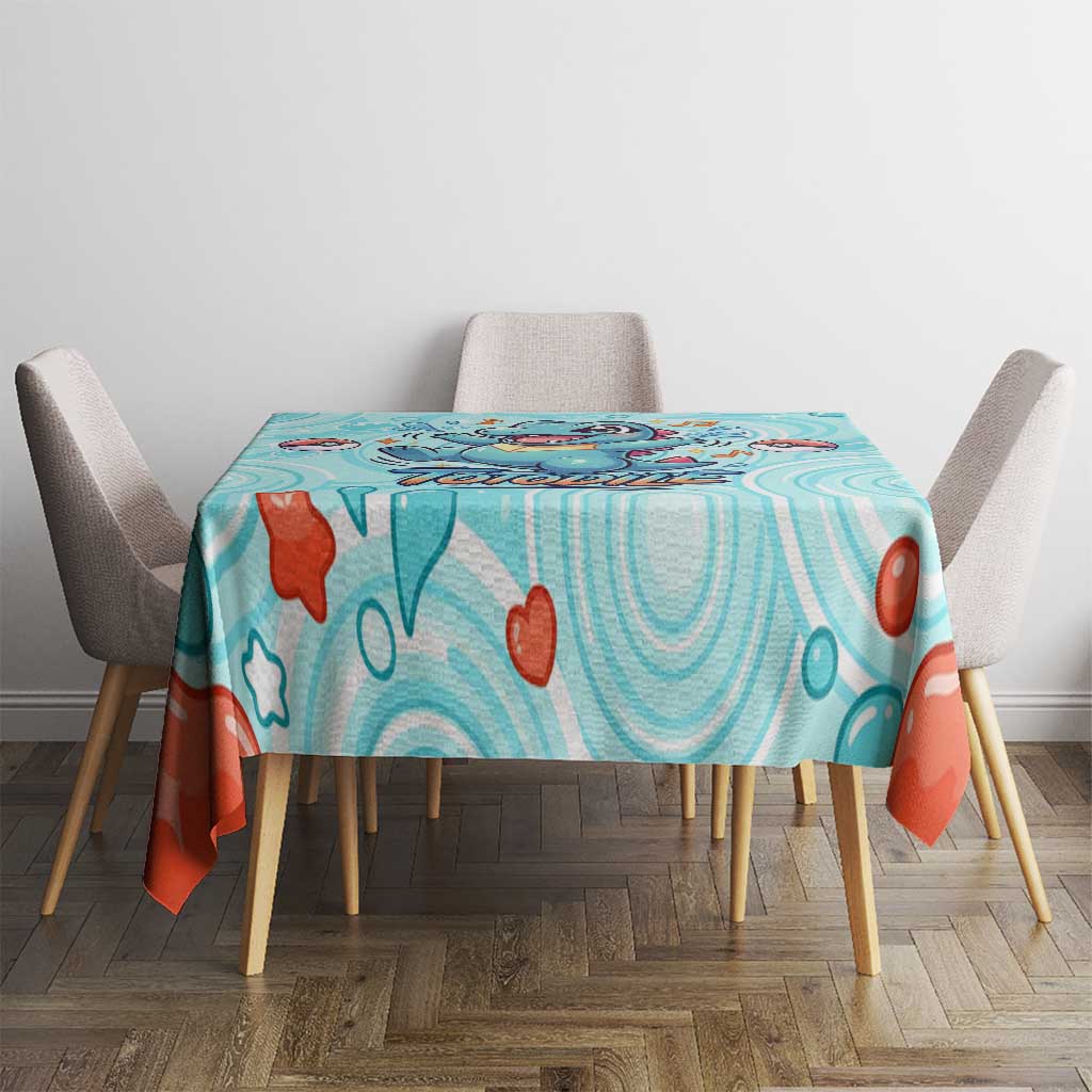 Totodile Tablecloth Vibrant Kawaii Splash Pop Art