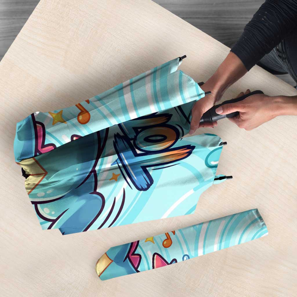 Totodile Umbrella Vibrant Kawaii Splash Pop Art