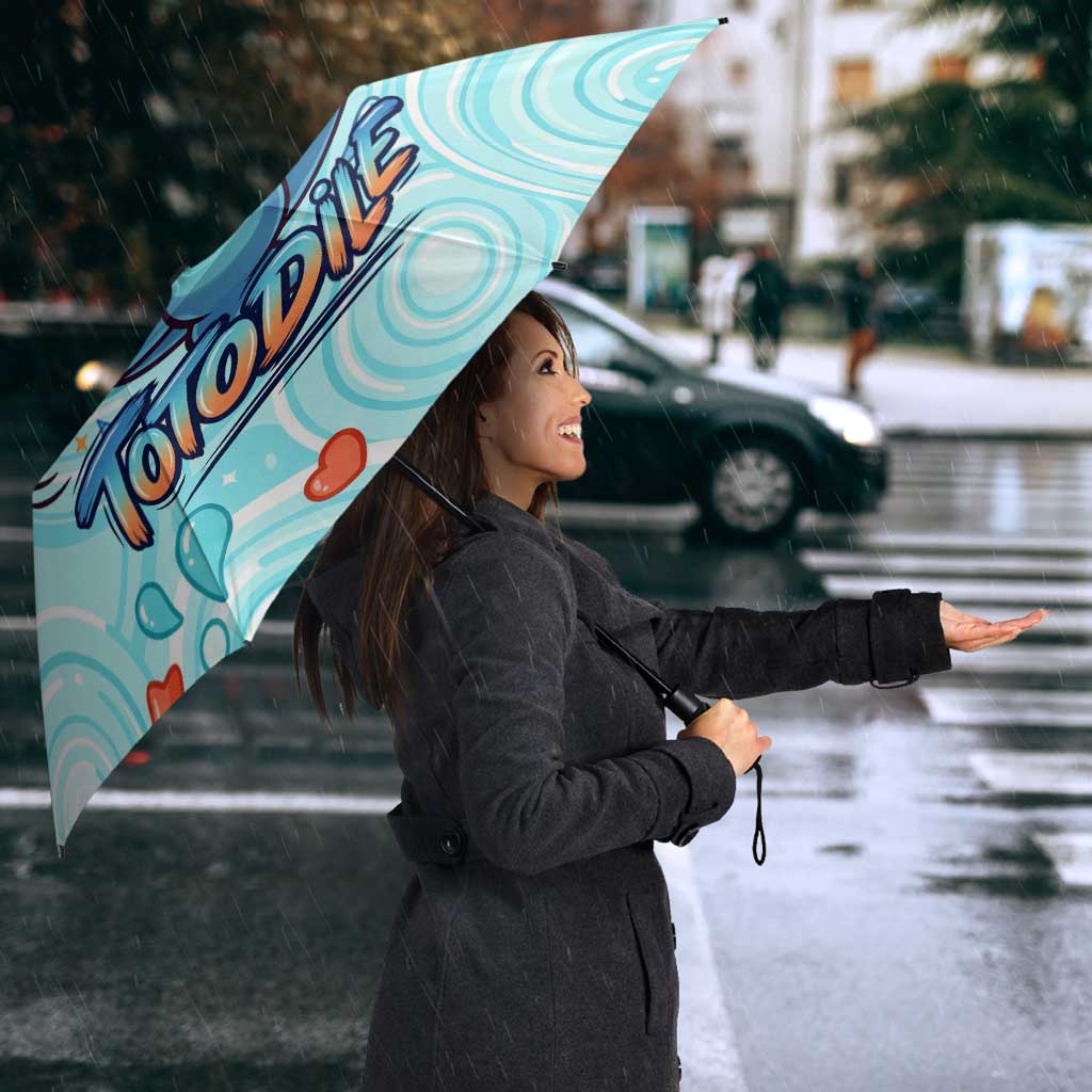 Totodile Umbrella Vibrant Kawaii Splash Pop Art