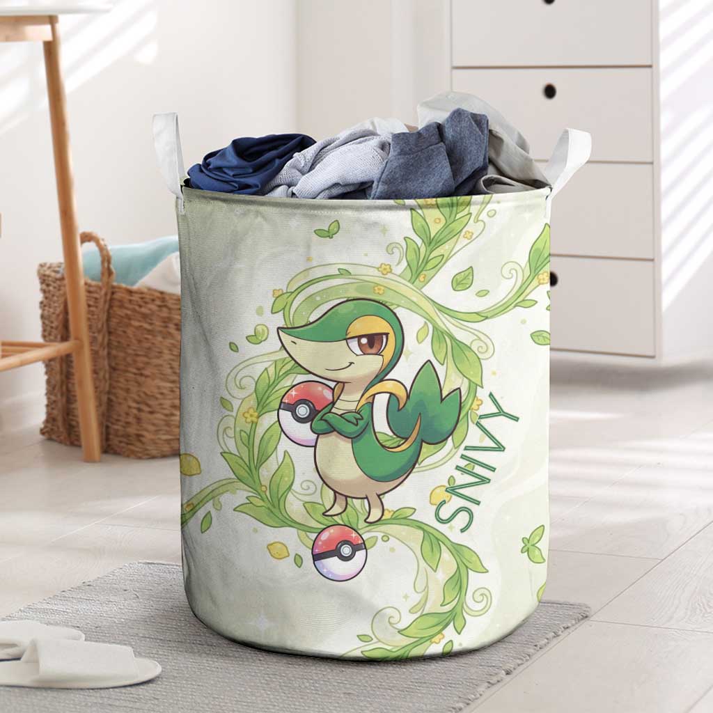 Snivy Laundry Basket Elegant Botanical Art Nouveau Style