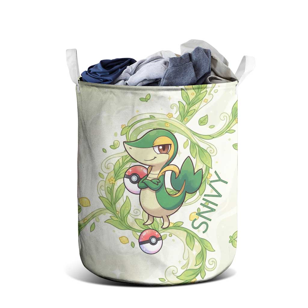 Snivy Laundry Basket Elegant Botanical Art Nouveau Style