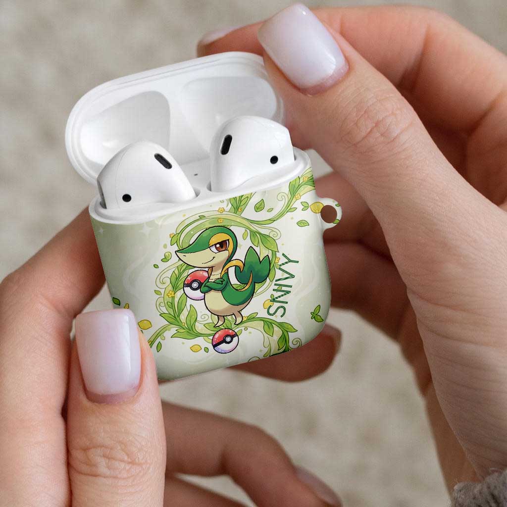 Snivy AirPods Case Elegant Botanical Art Nouveau Style