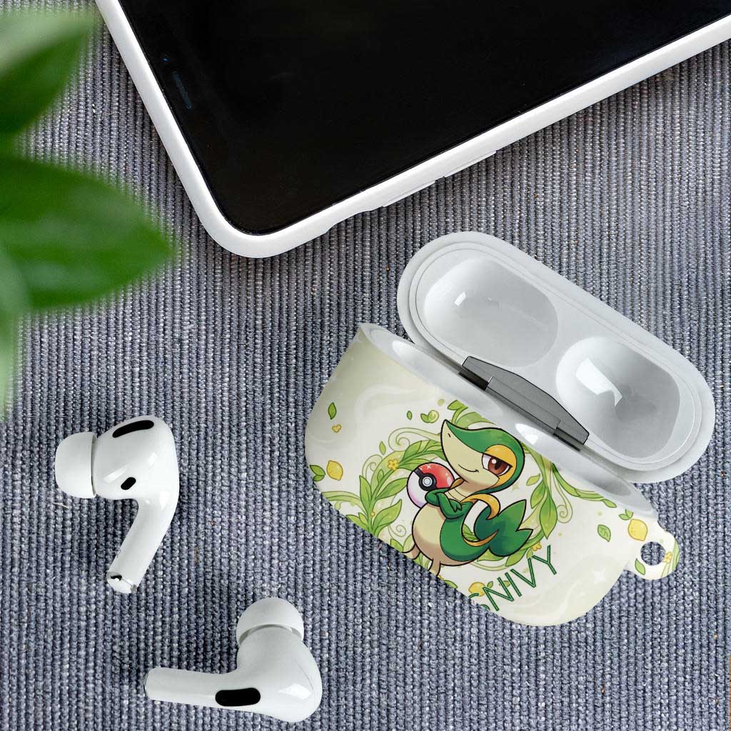 Snivy AirPods Case Elegant Botanical Art Nouveau Style