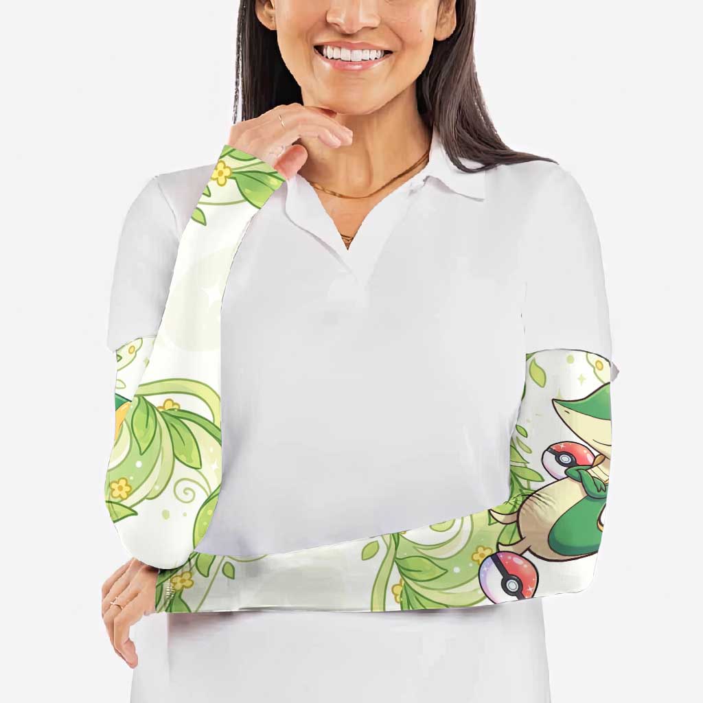 Snivy Arm Sleeves Elegant Botanical Art Nouveau Style