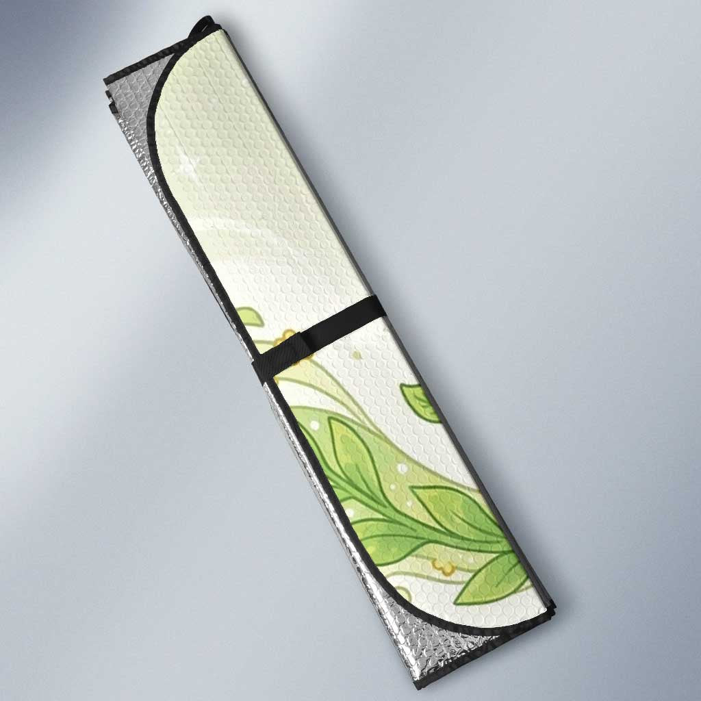 Snivy Auto Sun Shade Elegant Botanical Art Nouveau Style