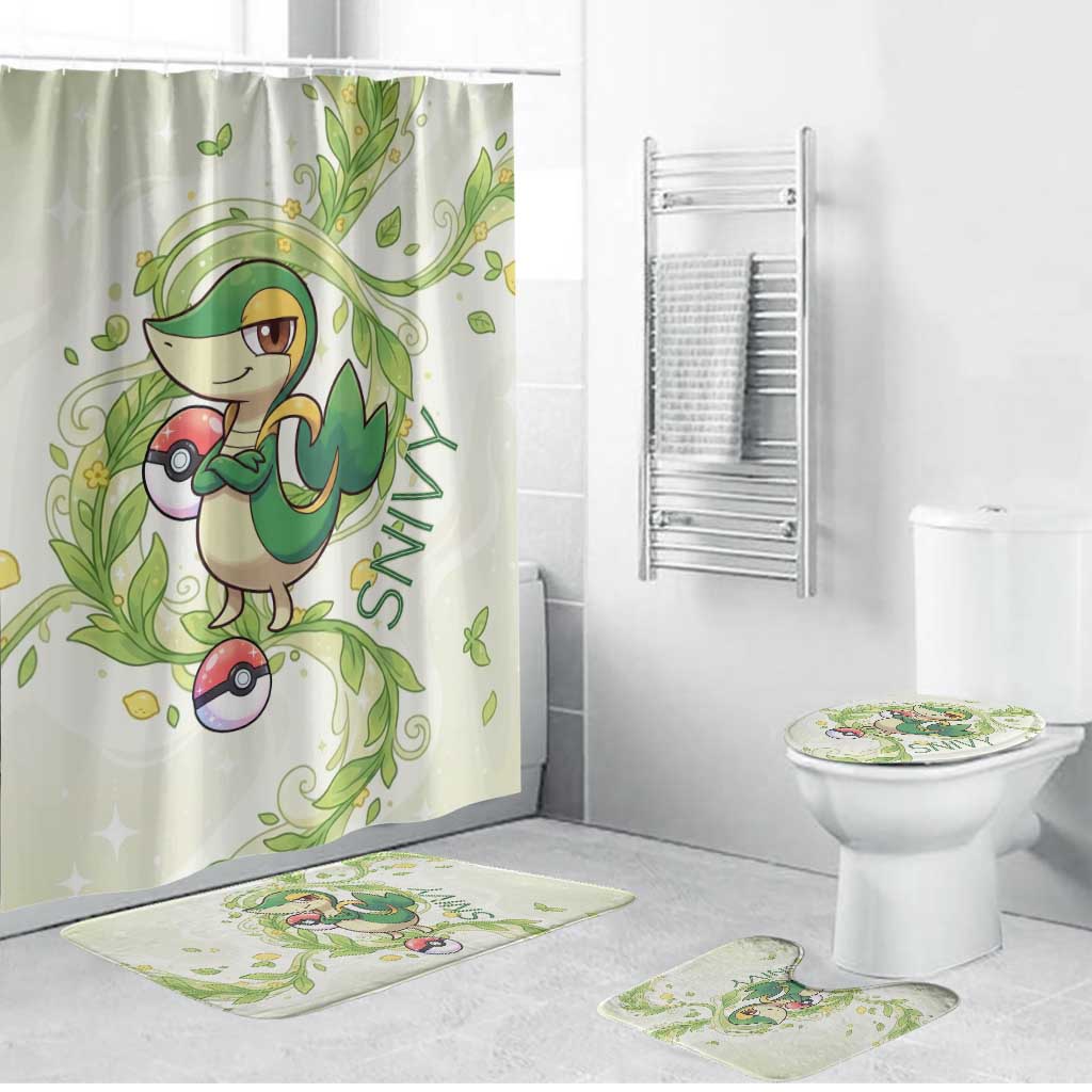 Snivy Bathroom Set Elegant Botanical Art Nouveau Style