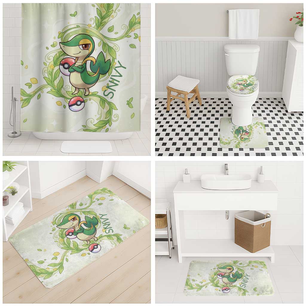 Snivy Bathroom Set Elegant Botanical Art Nouveau Style