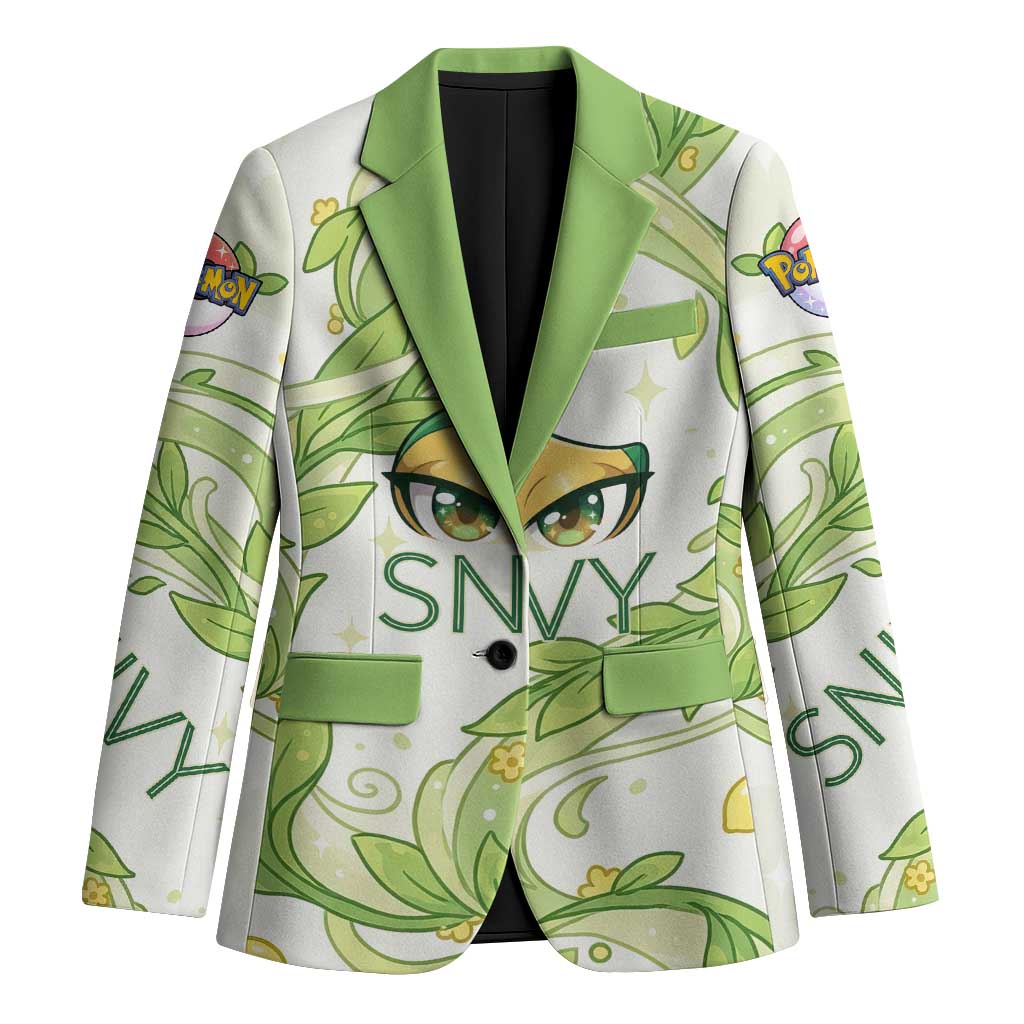 Snivy Blazer Elegant Botanical Art Nouveau Style