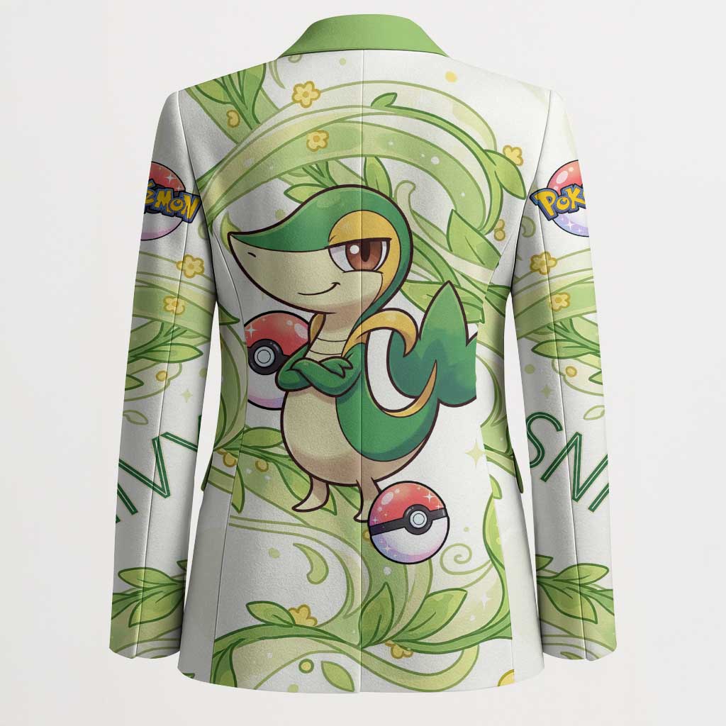 Snivy Blazer Elegant Botanical Art Nouveau Style