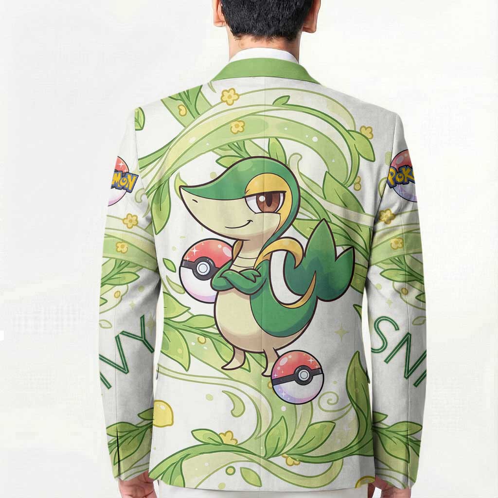 Snivy Blazer Elegant Botanical Art Nouveau Style