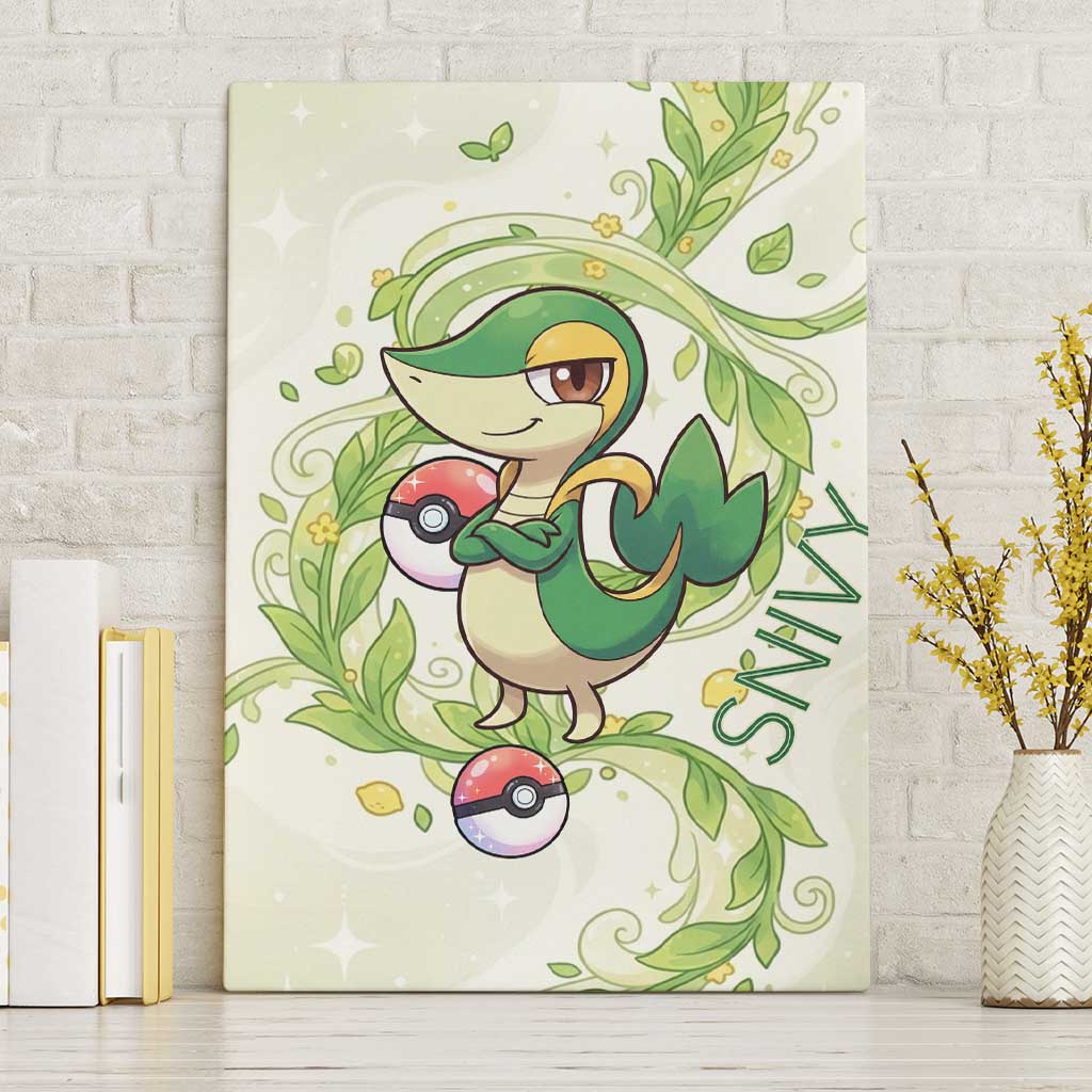 Snivy Canvas Wall Art Elegant Botanical Art Nouveau Style