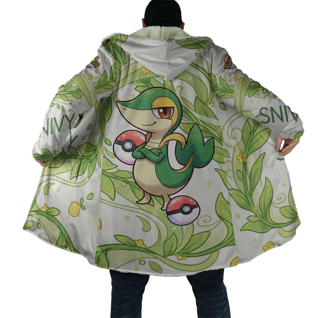 Snivy Cloak Elegant Botanical Art Nouveau Style
