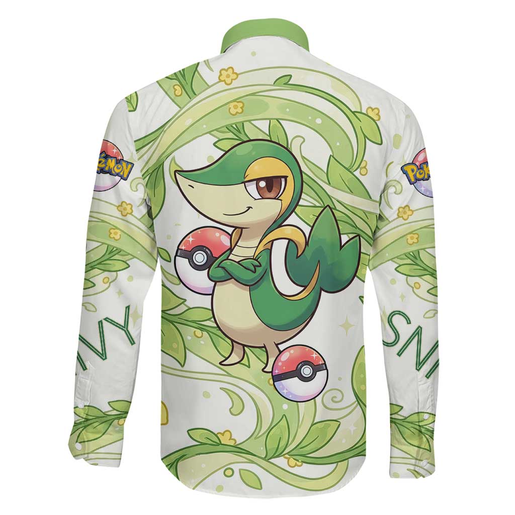 Snivy Family Matching Off Shoulder Maxi Dress and Hawaiian Shirt Elegant Botanical Art Nouveau Style