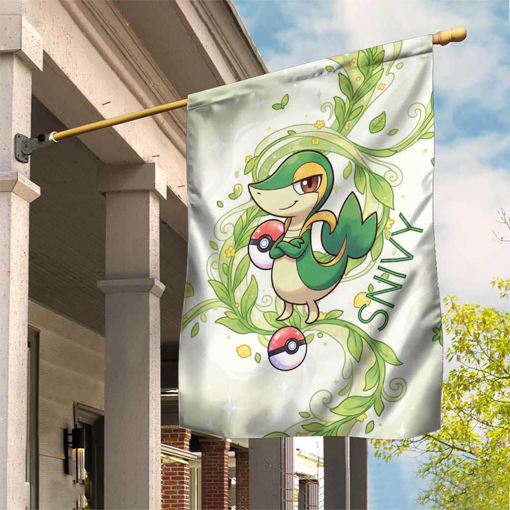 Snivy Garden Flag Elegant Botanical Art Nouveau Style