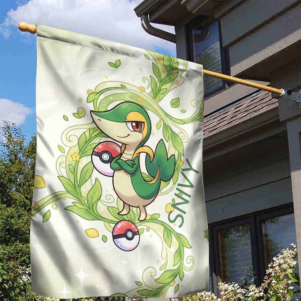 Snivy Garden Flag Elegant Botanical Art Nouveau Style