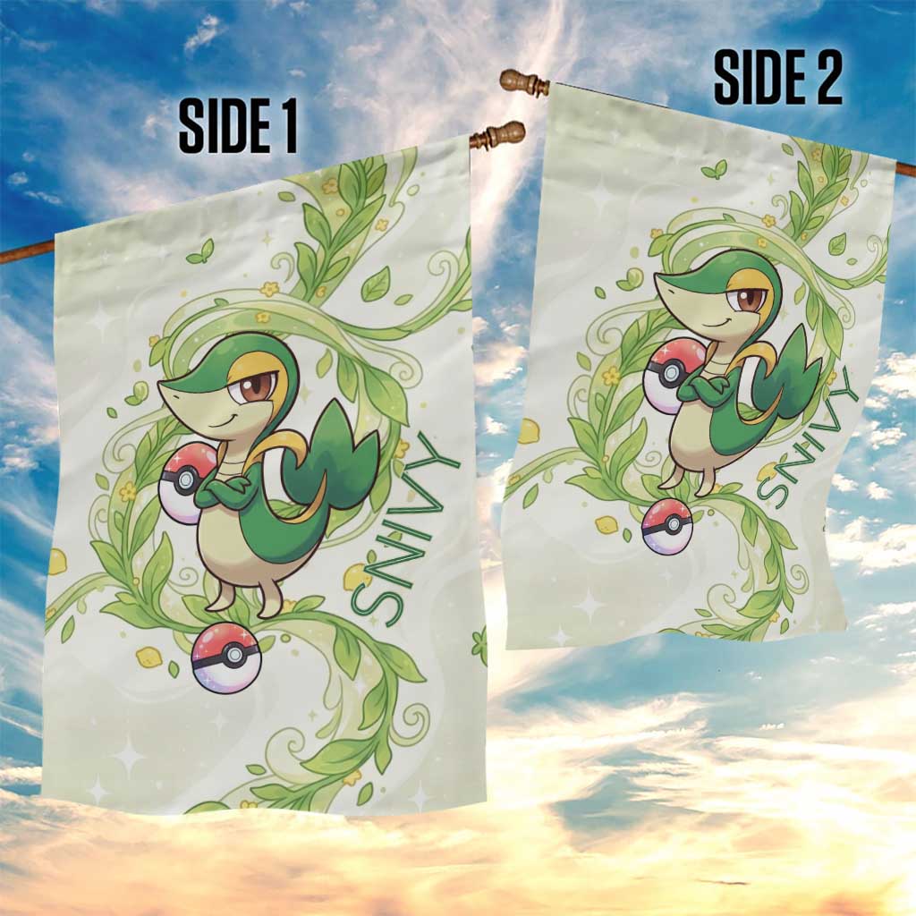 Snivy Garden Flag Elegant Botanical Art Nouveau Style