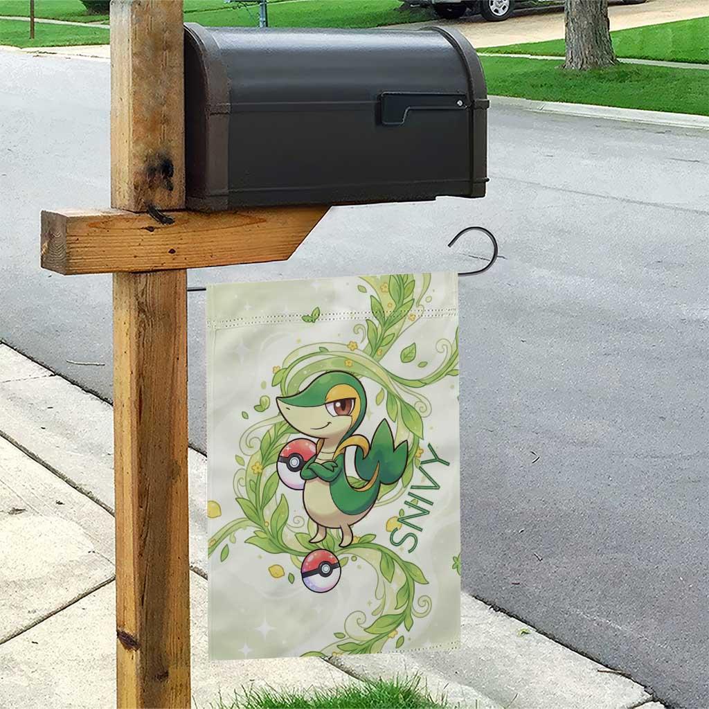 Snivy Garden Flag Elegant Botanical Art Nouveau Style