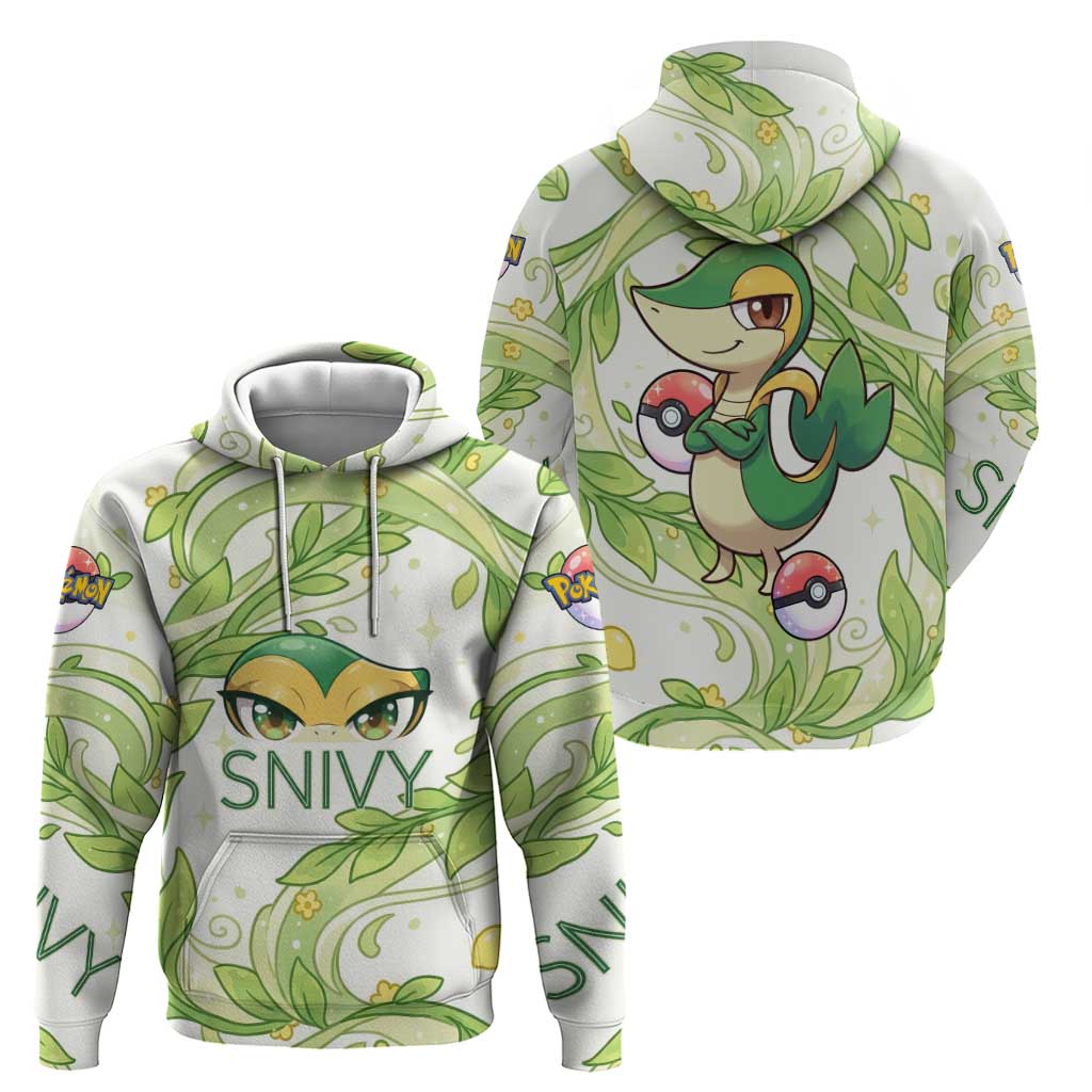 Snivy Hoodie Elegant Botanical Art Nouveau Style