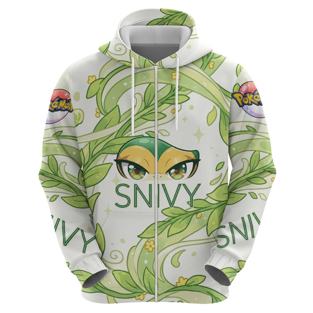 Snivy Hoodie Elegant Botanical Art Nouveau Style