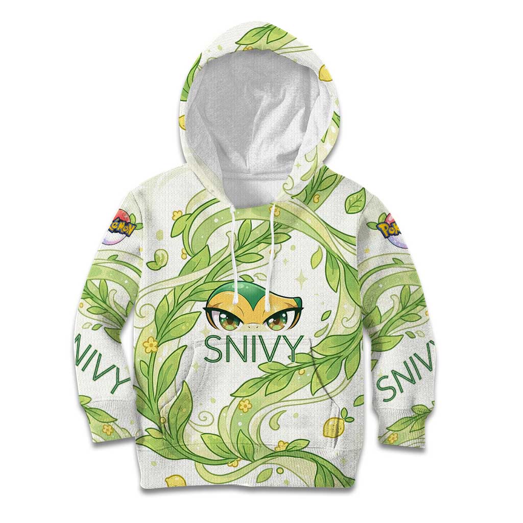 Snivy Kid Hoodie Elegant Botanical Art Nouveau Style