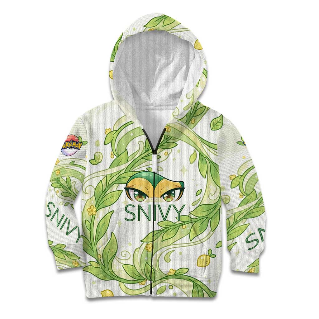 Snivy Kid Hoodie Elegant Botanical Art Nouveau Style