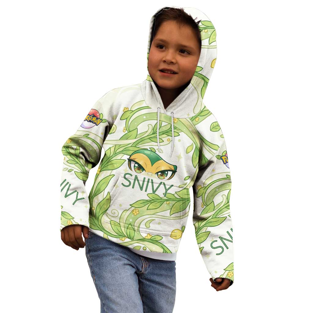 Snivy Kid Hoodie Elegant Botanical Art Nouveau Style