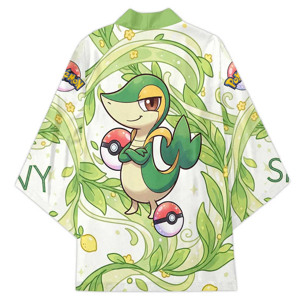 Snivy Kimono Elegant Botanical Art Nouveau Style