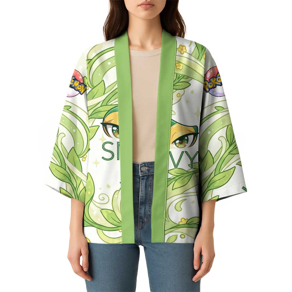 Snivy Kimono Elegant Botanical Art Nouveau Style