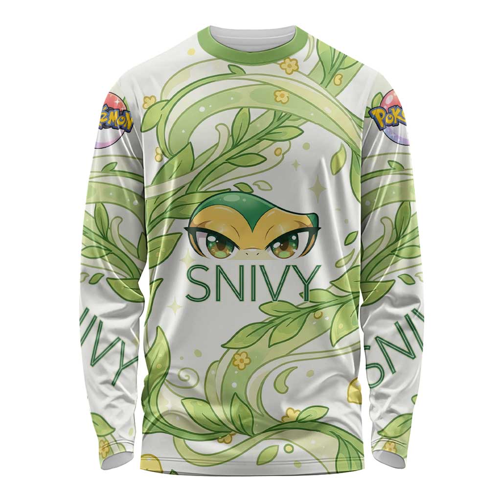Snivy Long Sleeve Shirt Elegant Botanical Art Nouveau Style