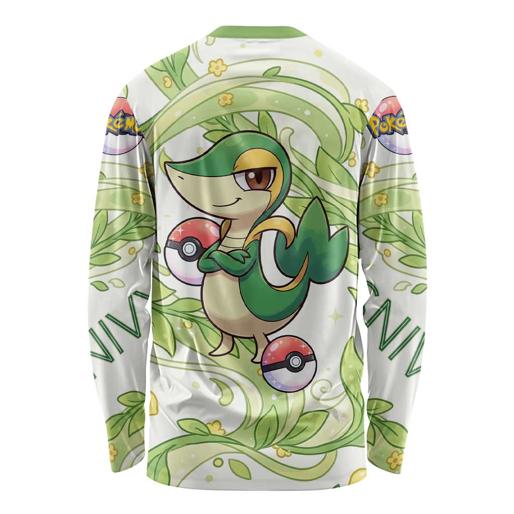 Snivy Long Sleeve Shirt Elegant Botanical Art Nouveau Style