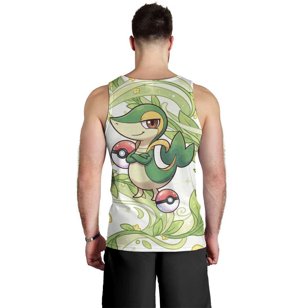 Snivy Men Tank Top Elegant Botanical Art Nouveau Style