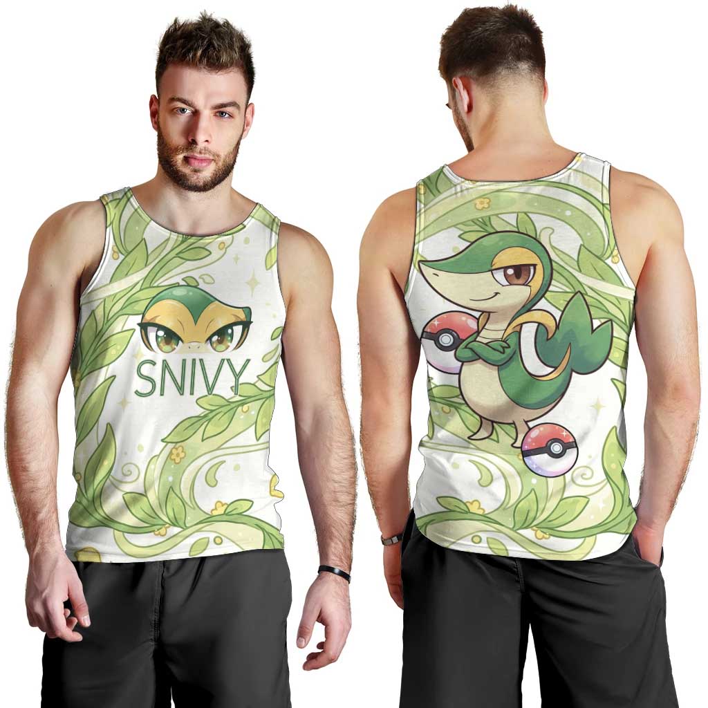 Snivy Men Tank Top Elegant Botanical Art Nouveau Style
