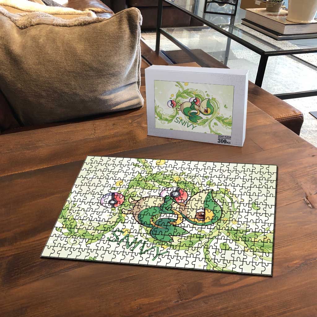 Snivy Puzzle Elegant Botanical Art Nouveau Style