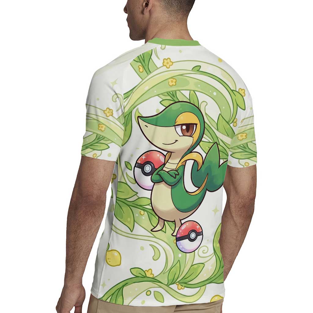 Snivy Rugby Jersey Elegant Botanical Art Nouveau Style