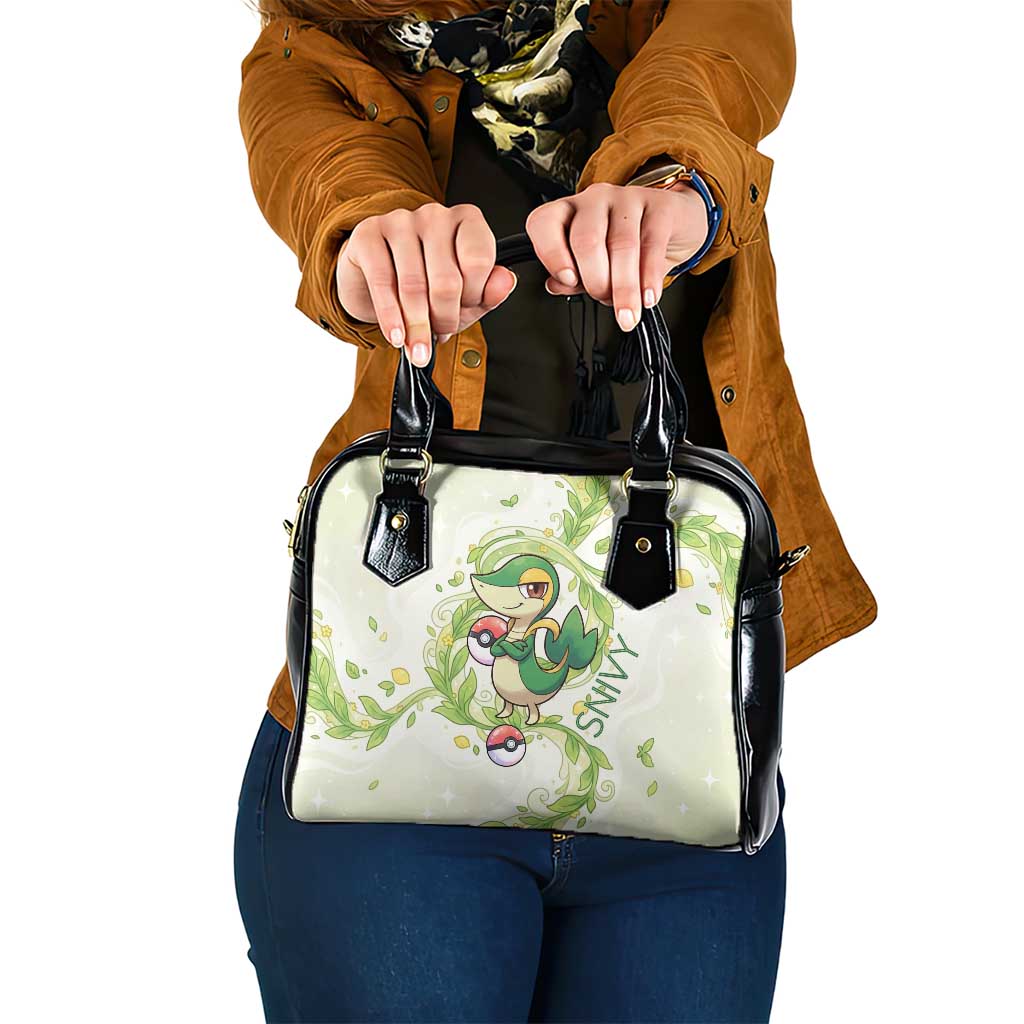 Snivy Shoulder Handbag Elegant Botanical Art Nouveau Style